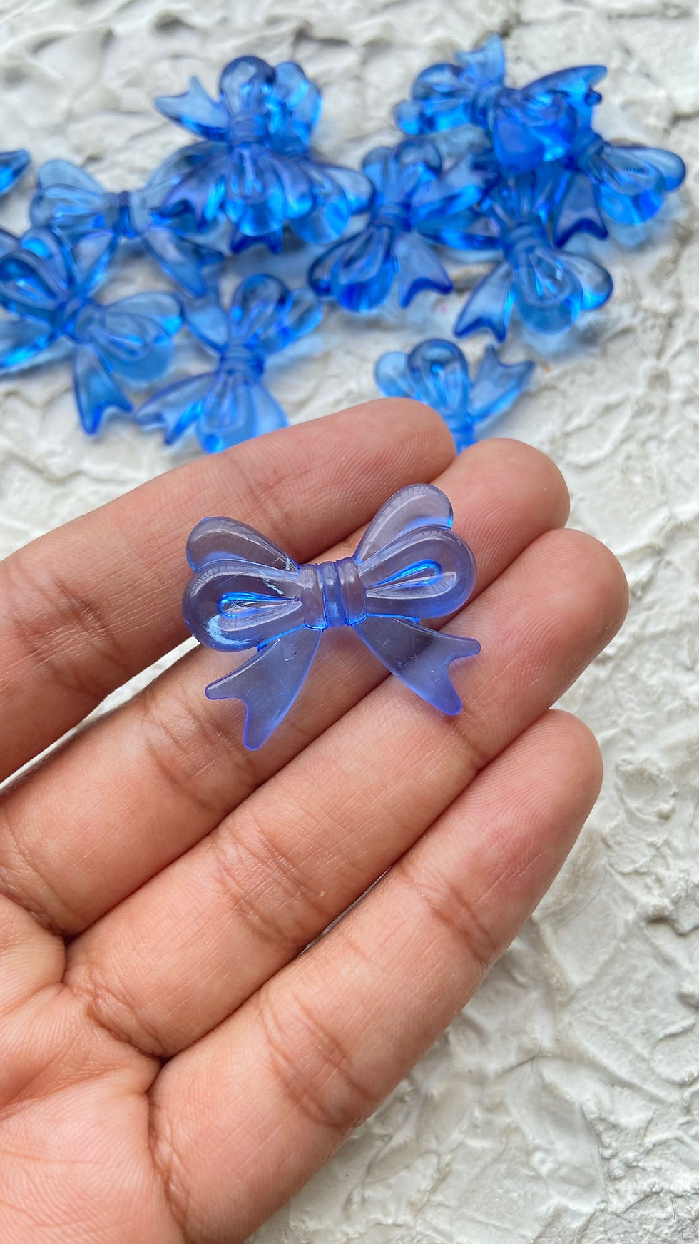 Thumbnail: Colourful acrylic bow bead (Pattern-2)