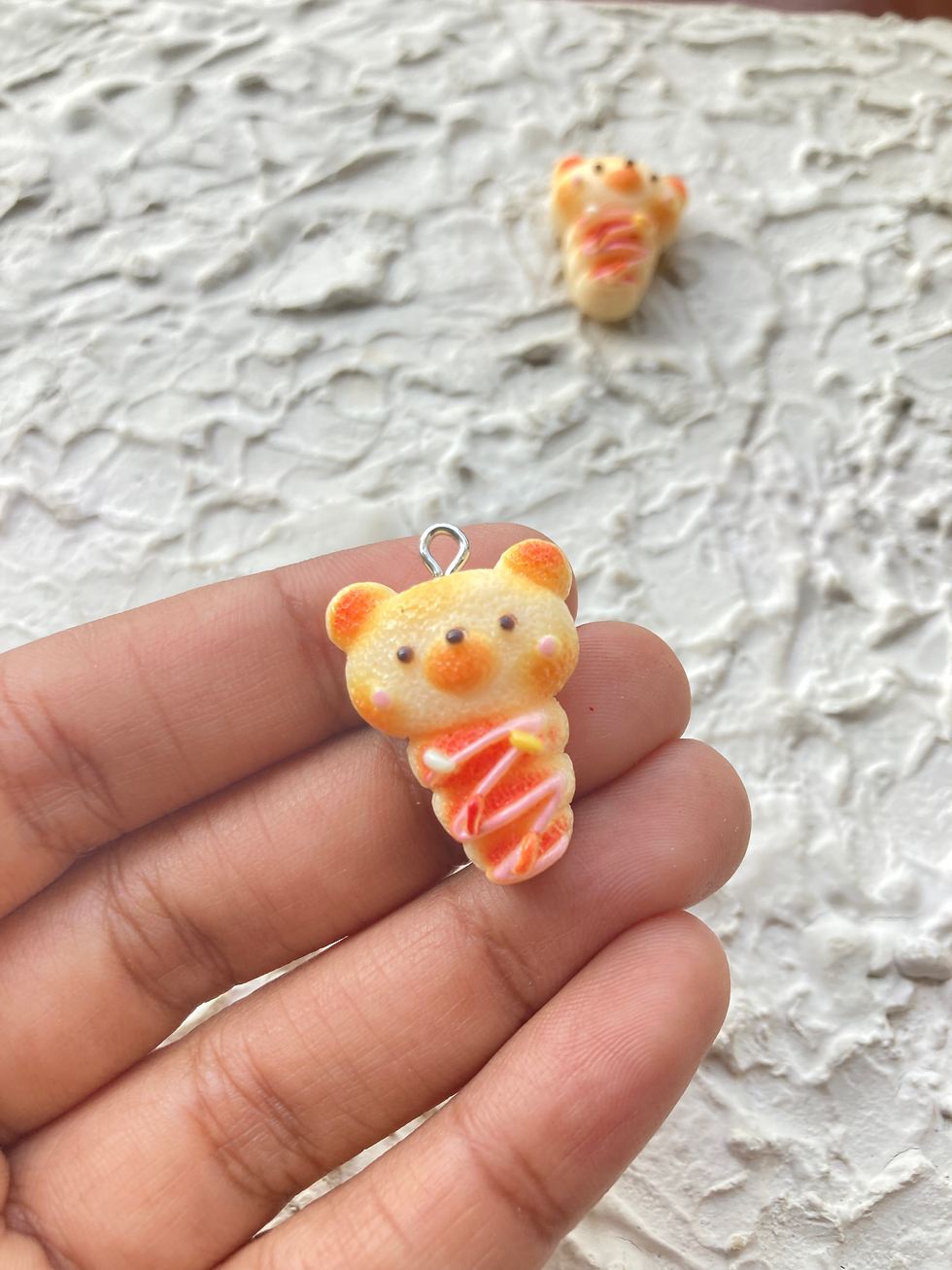 Thumbnail: Food design bear/bread resin charm