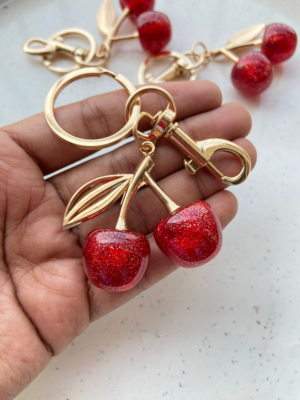 Thumbnail: Trendy cherry readymade keychain