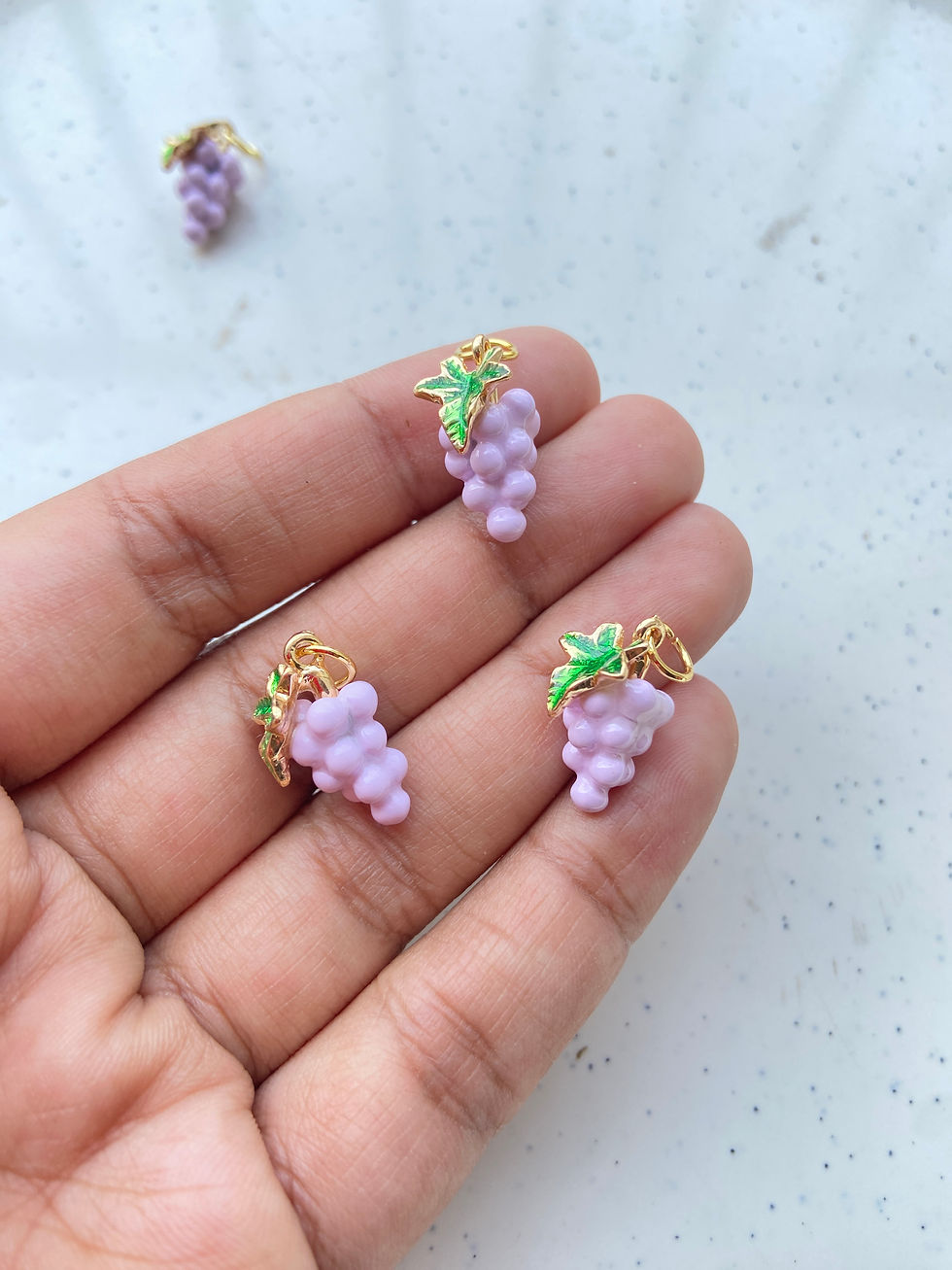 Thumbnail: Fruit 3D enamel brass charm, anti-tarnish