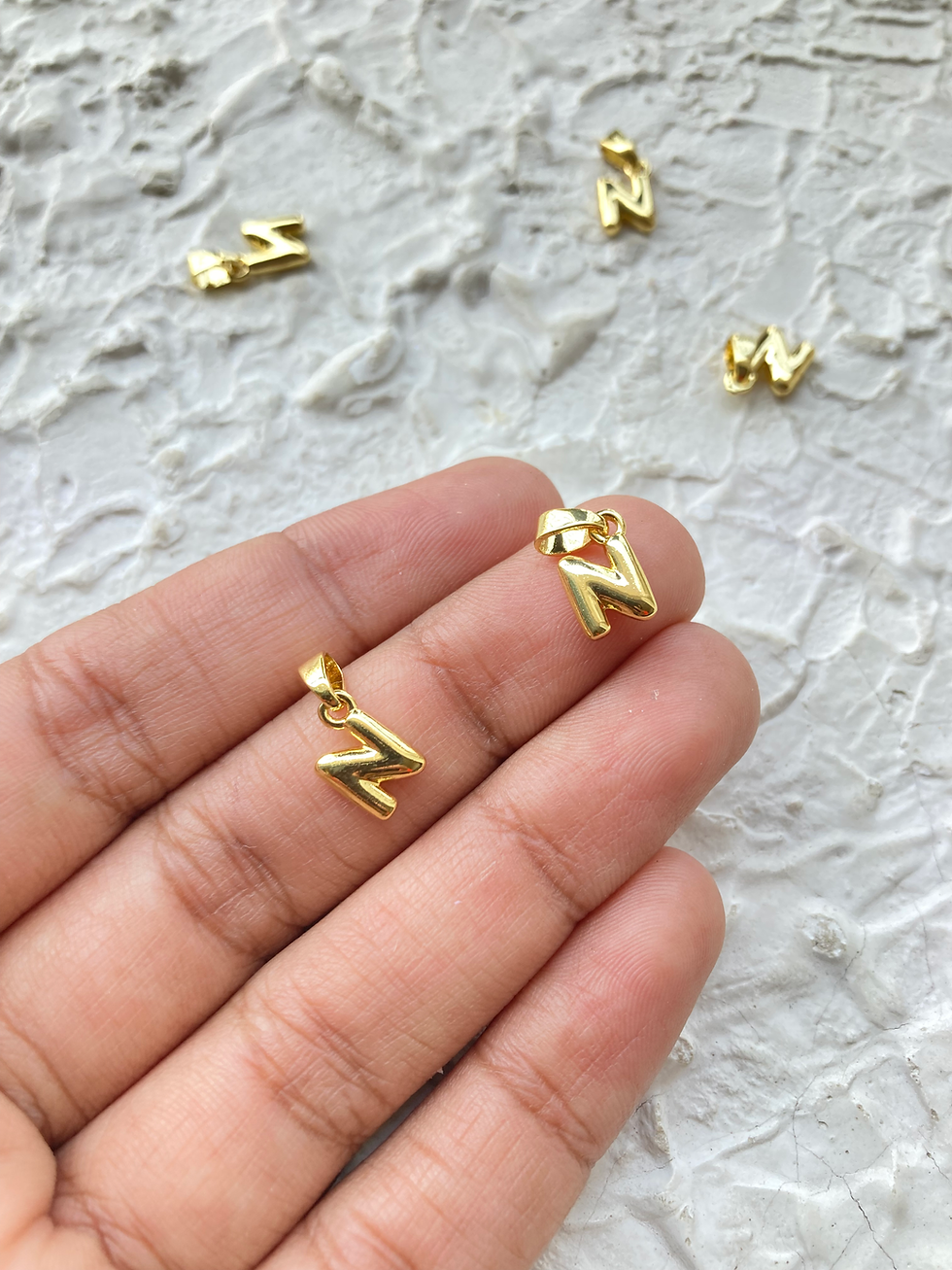 Thumbnail: 18k gold plated balloon alphabet charm