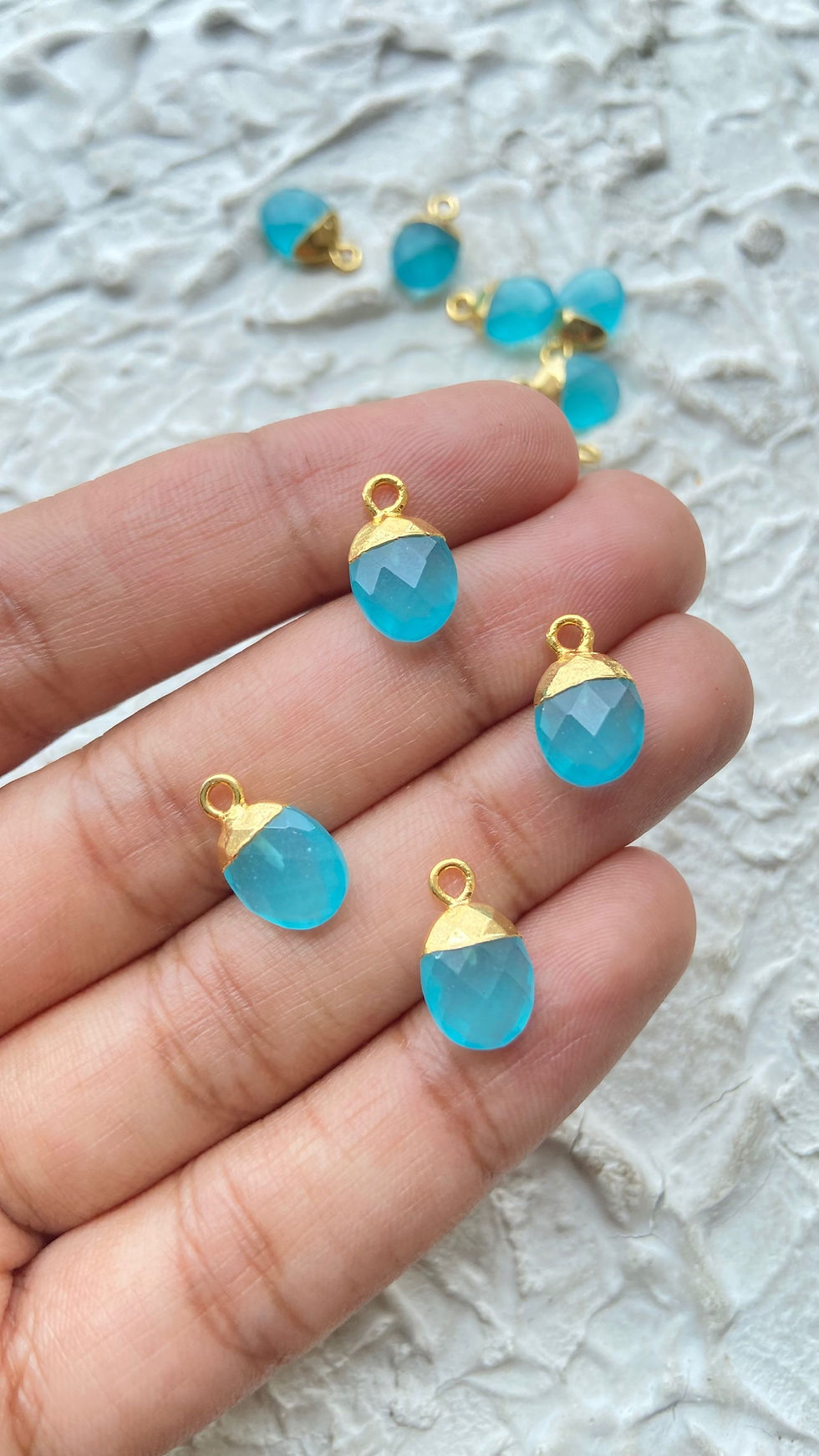 Thumbnail: Aqua chalcedony pendant
