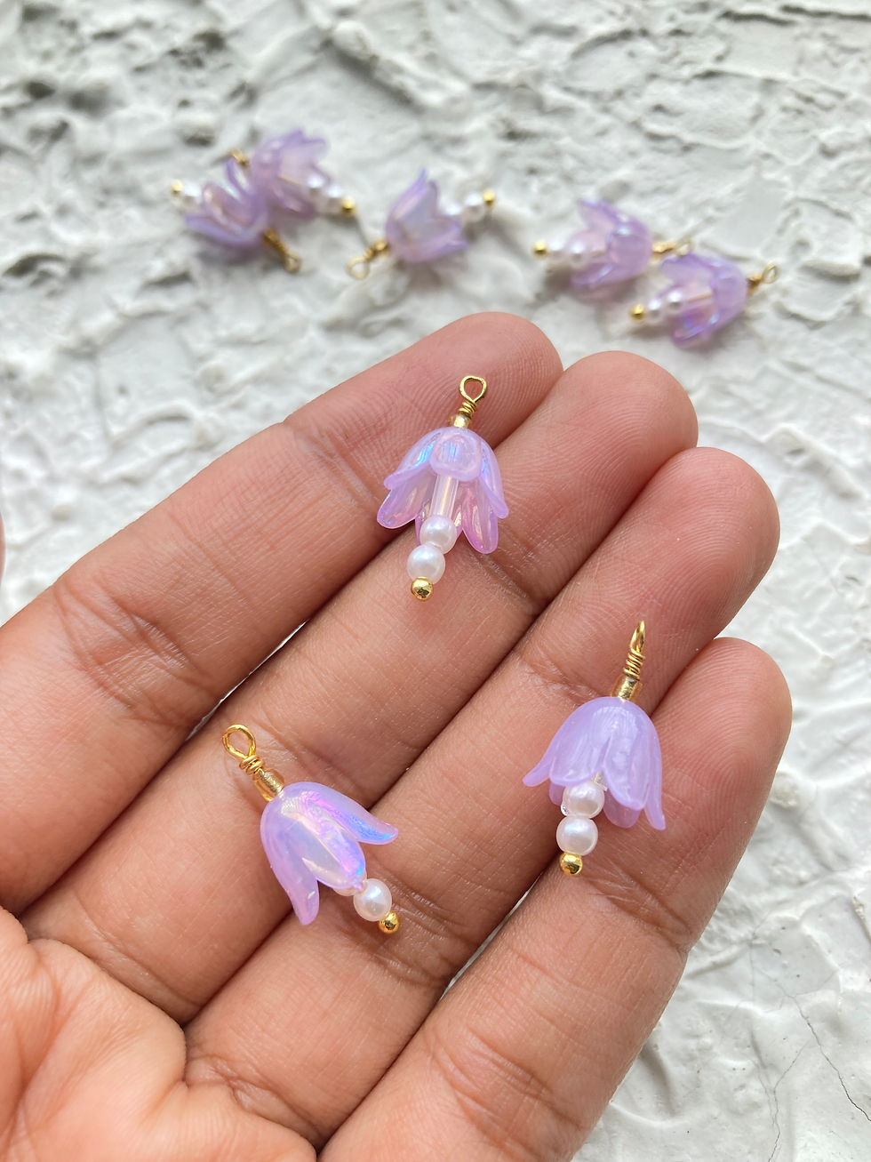 Thumbnail: Acrylic colourful lily of the valley charm