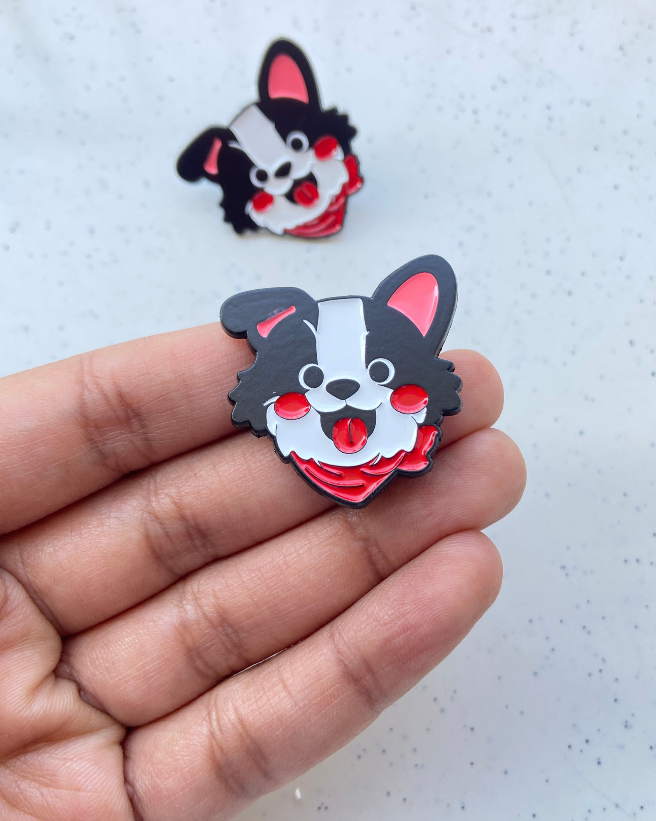 Alloy enamel dog lapel pin