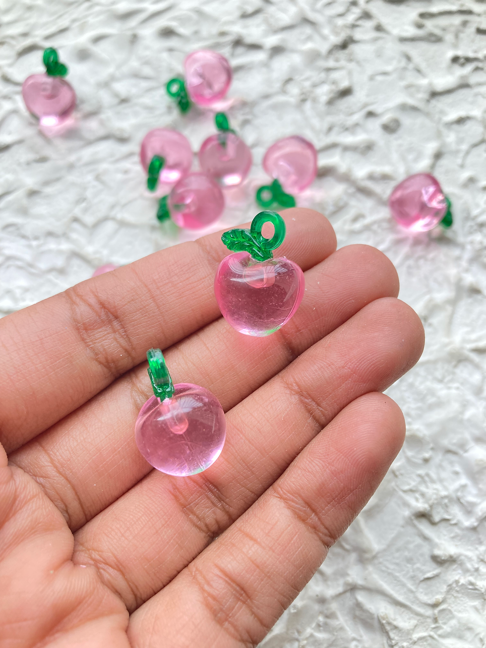 Thumbnail: Resin fruit apple charm