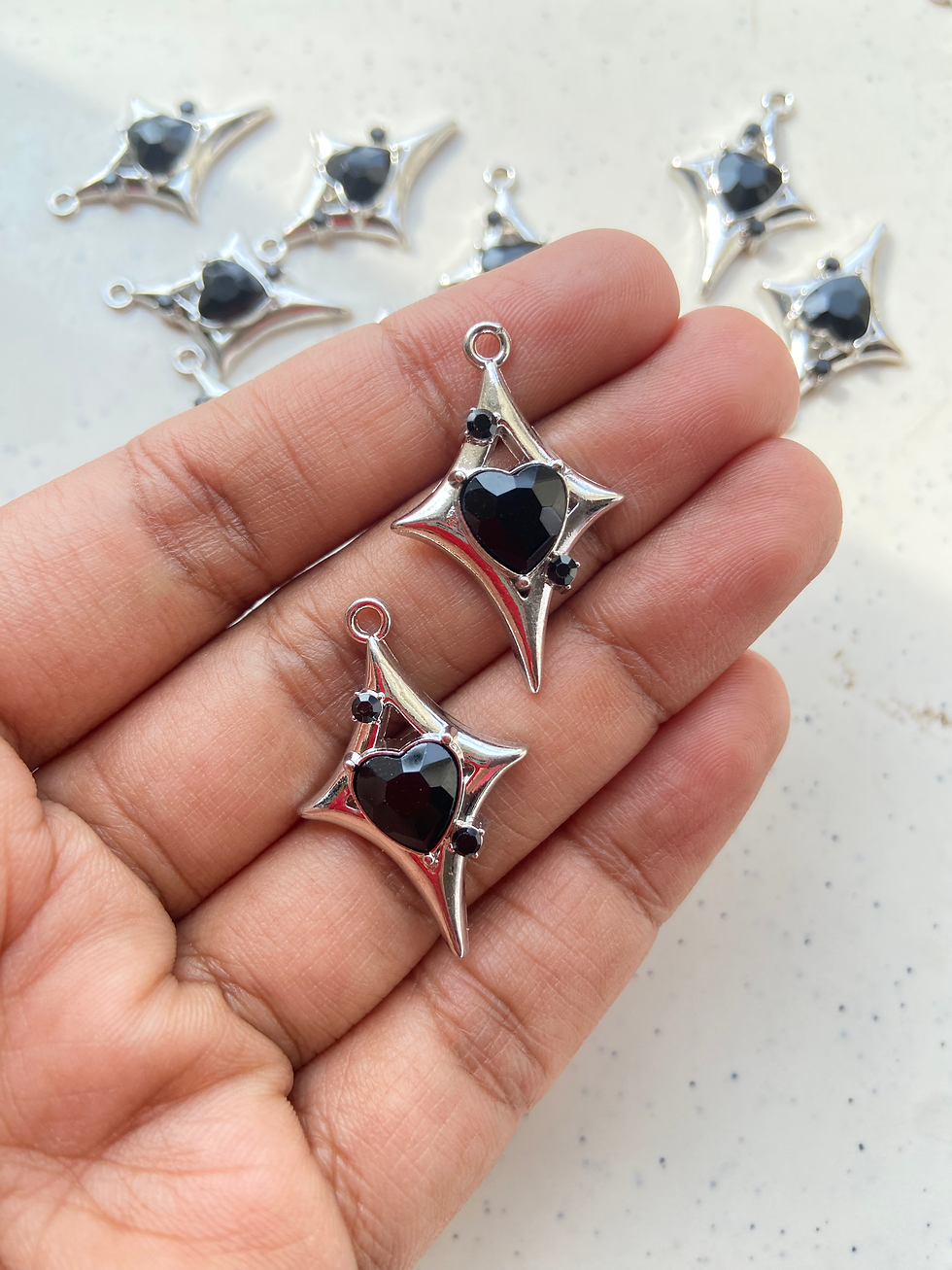 Thumbnail: Alloy big twinkle with heart charm