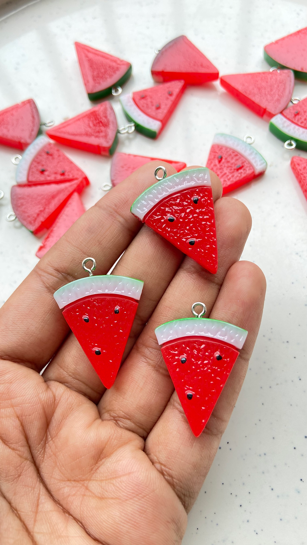 Thumbnail: Resin watermelon slice charm