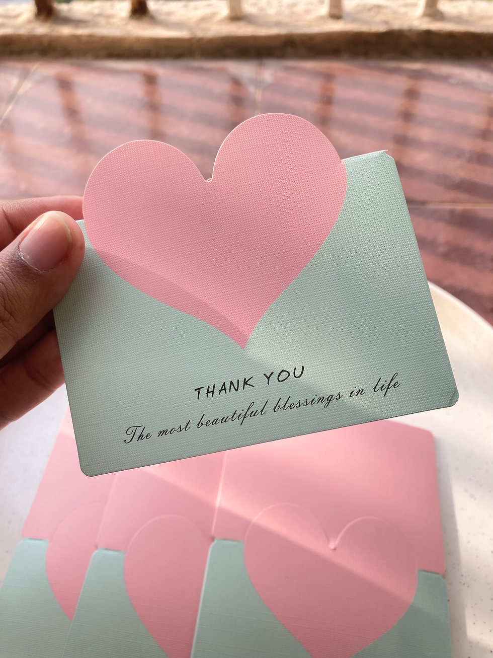 Thumbnail: Foldable thank you card with heart