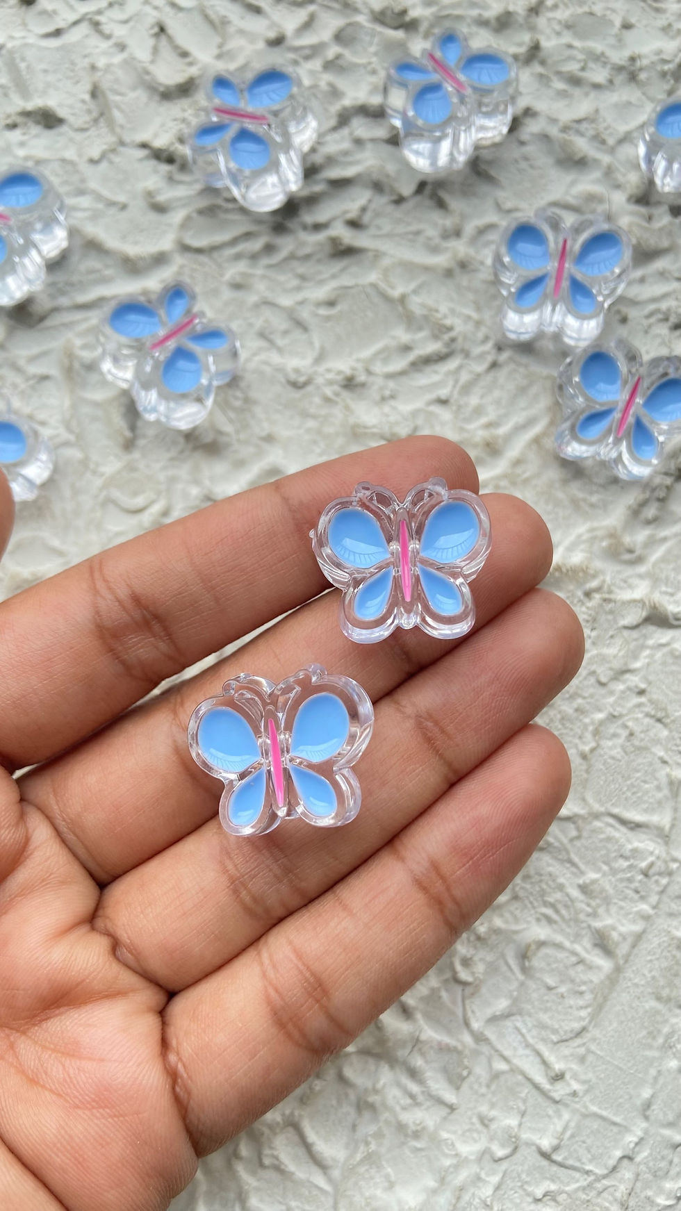Thumbnail: Chunky butterfly acrylic beads