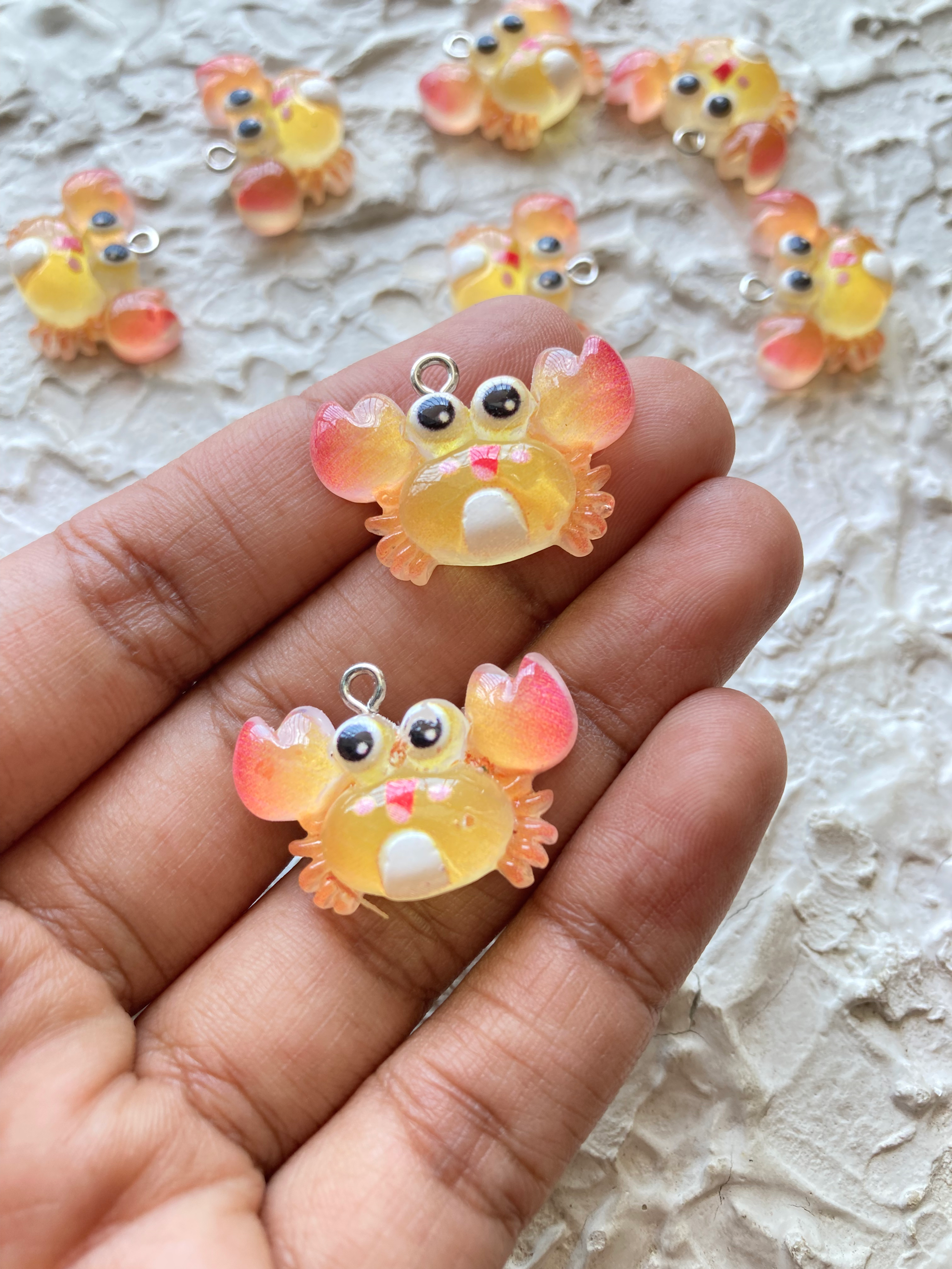 Resin crab charm