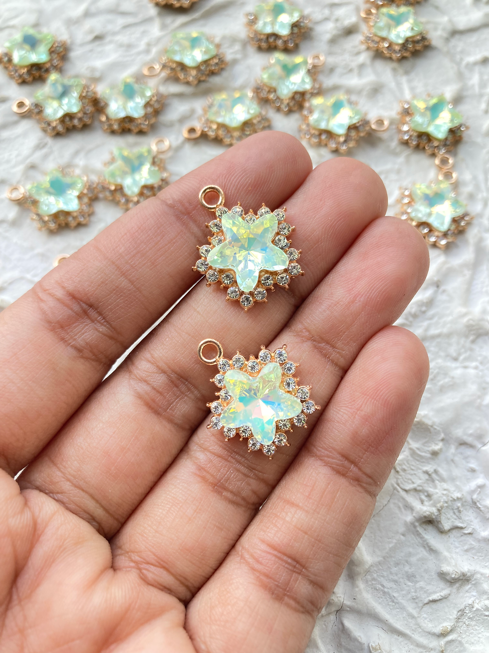 Thumbnail: Star glass with rhinestone charm
