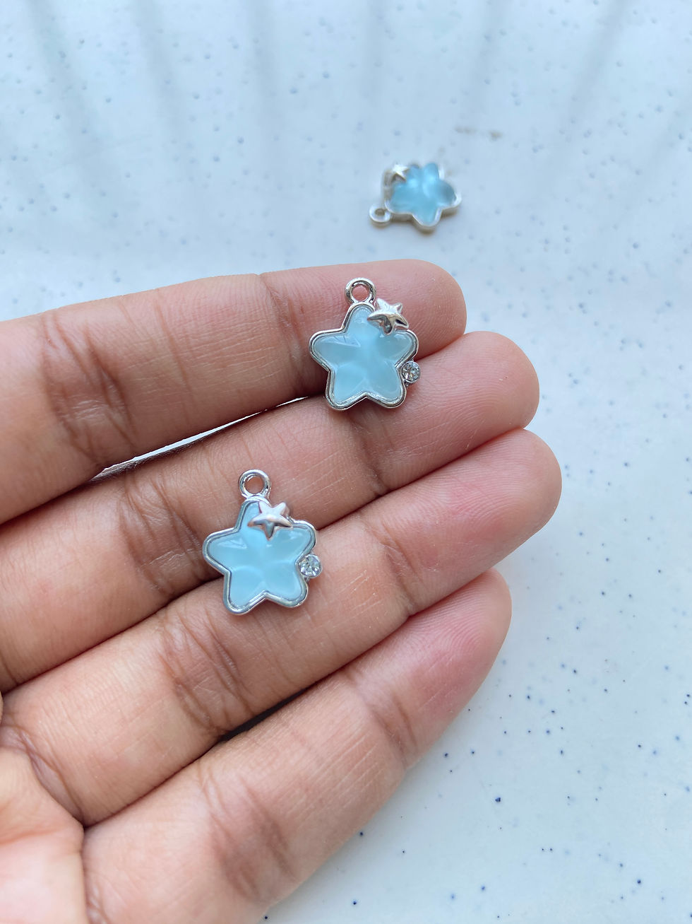 Thumbnail: Alloy star with small star charm (1pc)
