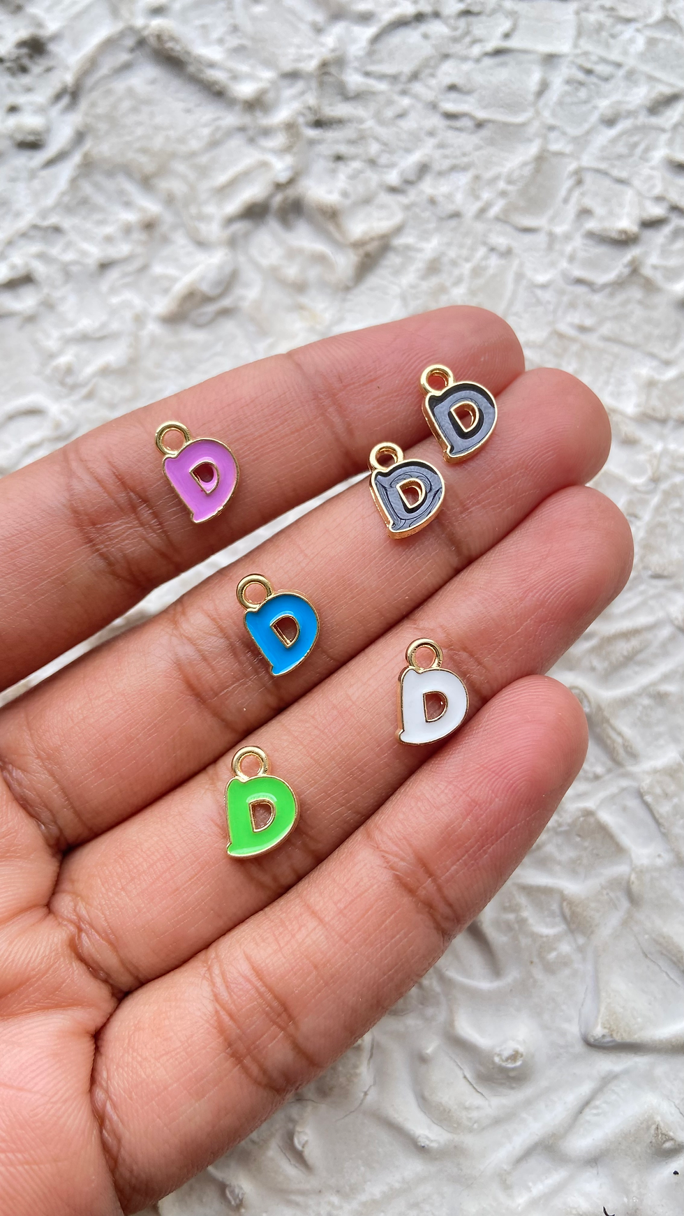 Thumbnail: Enamel colourful alphabet charm (A to L)