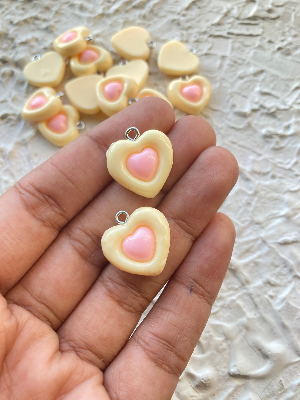 Thumbnail: Double heart resin charm