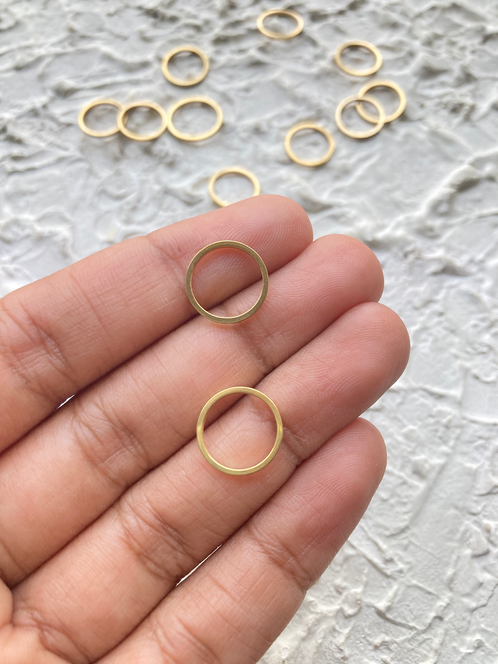 Thumbnail: 201 stainless steel circle simple bezel charm