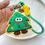 Thumbnail: Christmas tree shape plushie with clasp & strap readymade keychain (1pc)