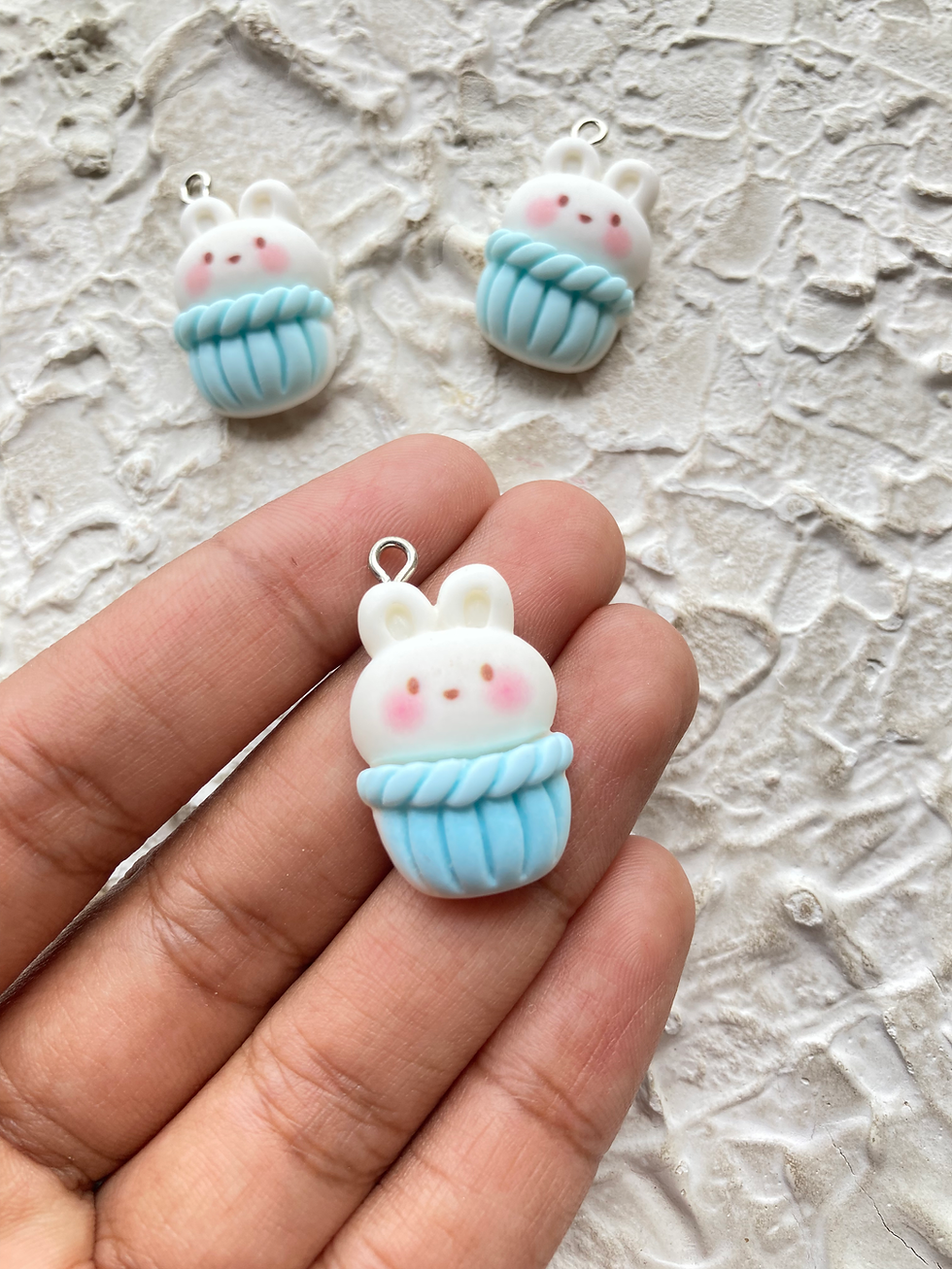 Thumbnail: Resin rabbit mix shape charm