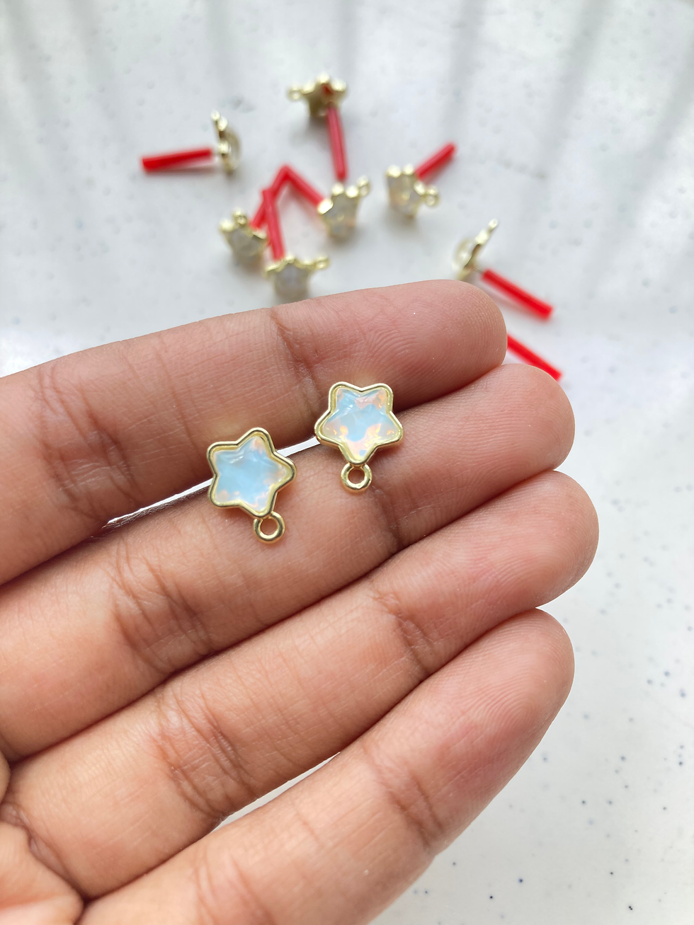 Thumbnail: Star shape alloy studs (1pair)