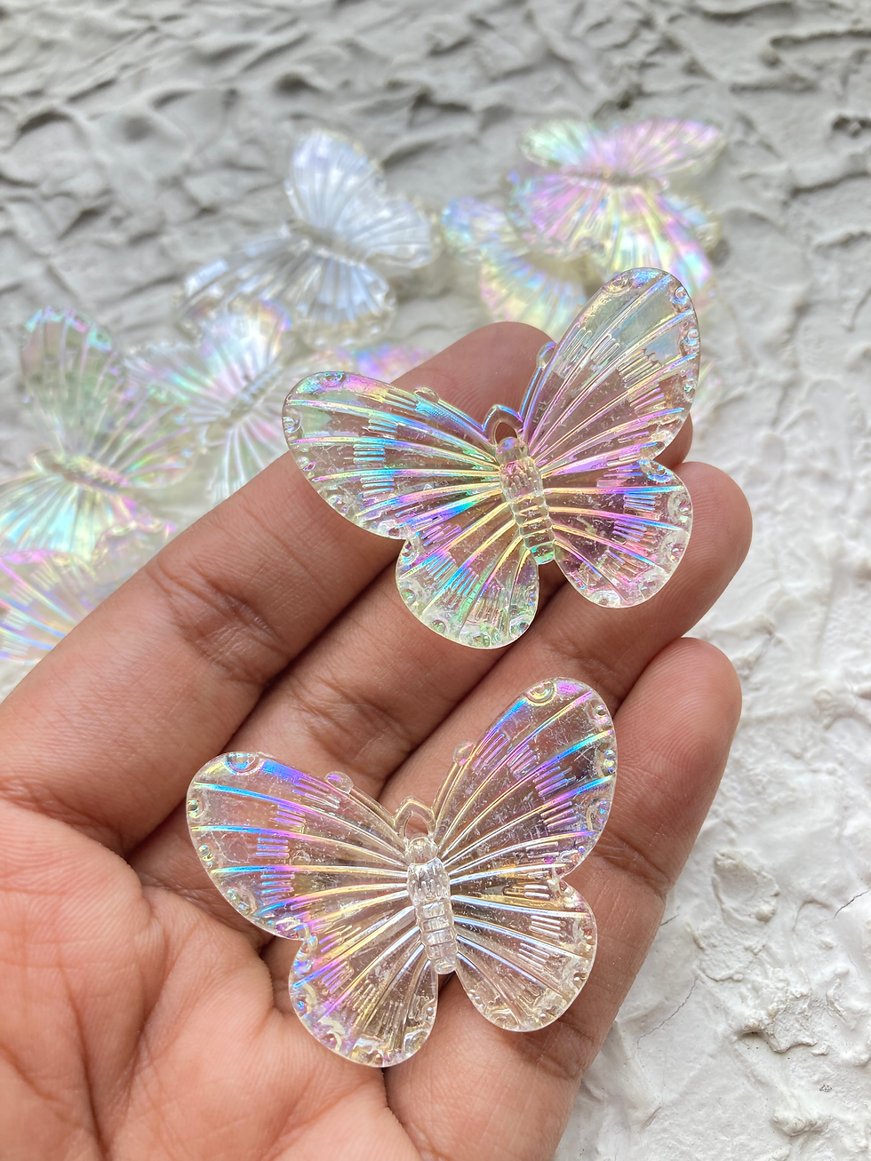 Thumbnail: Colourful acrylic butterfly charm