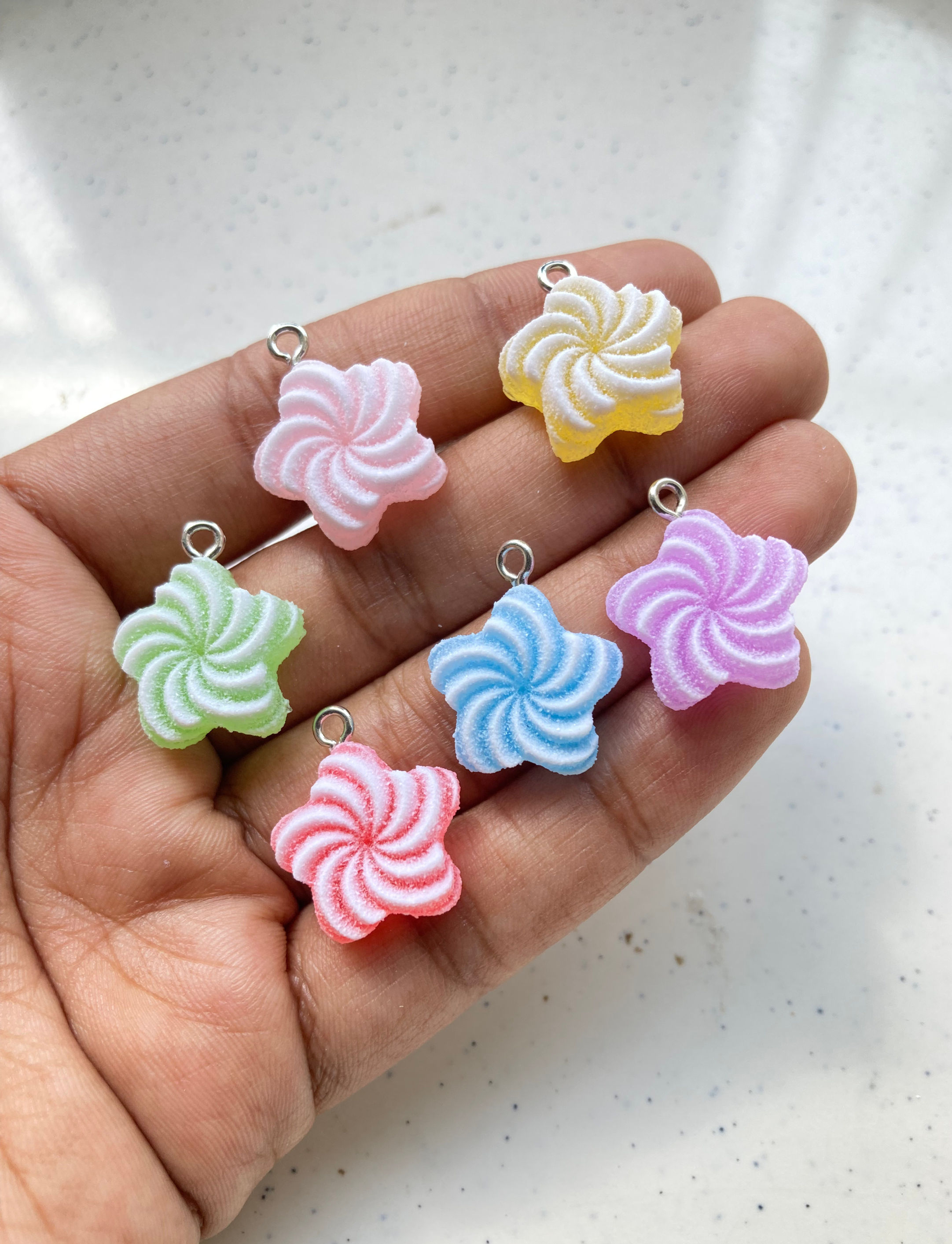 Star candy druzy resin charm