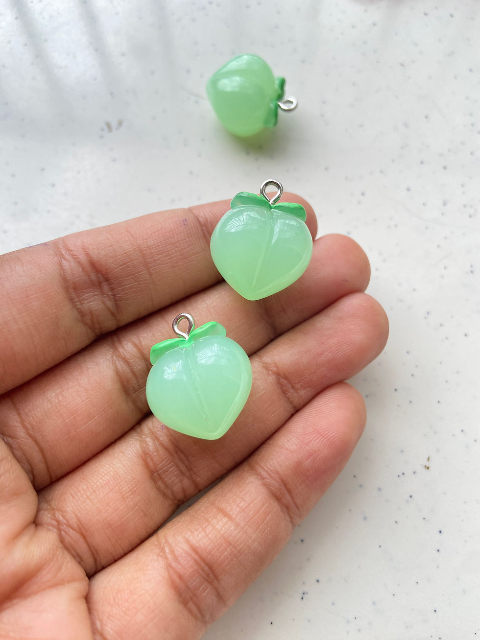 Thumbnail: Peach resin charm
