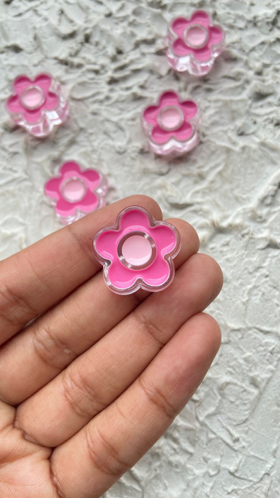 Thumbnail: Chonky flower acrylic bead