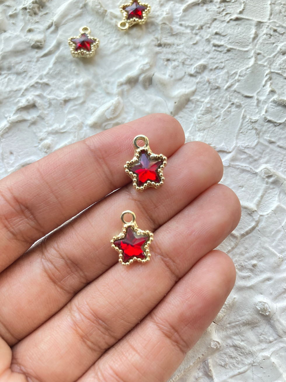 Thumbnail: Star glass with alloy frame charm