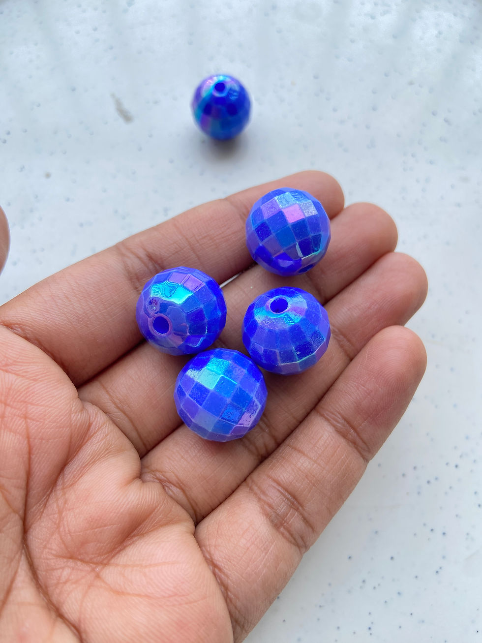 Thumbnail: Disco ball acrylic bead, vertically drilled (1pc)