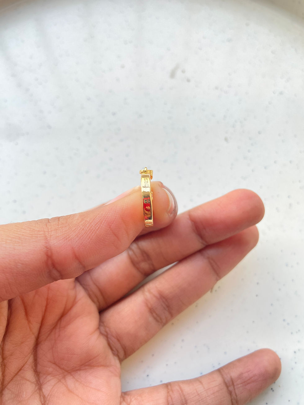 Thumbnail: Zircon rose with shell base charm/pendant, anti-tarnish