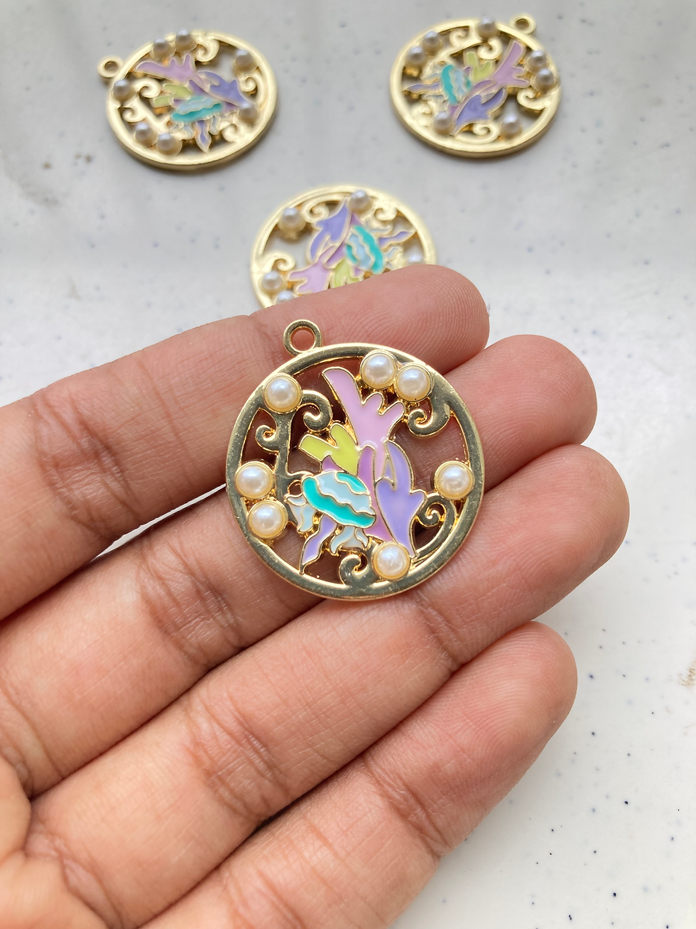 Thumbnail: Colourful sea theme enamel alloy charm