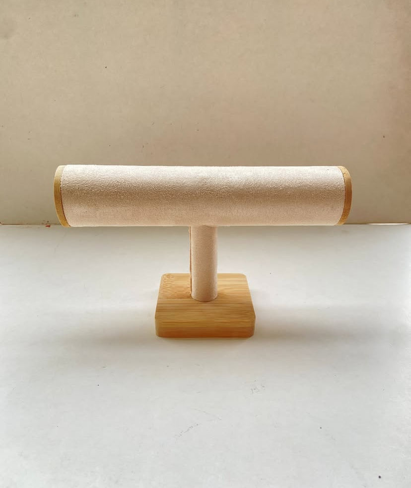Thumbnail: Bracelet display stand with wooden base