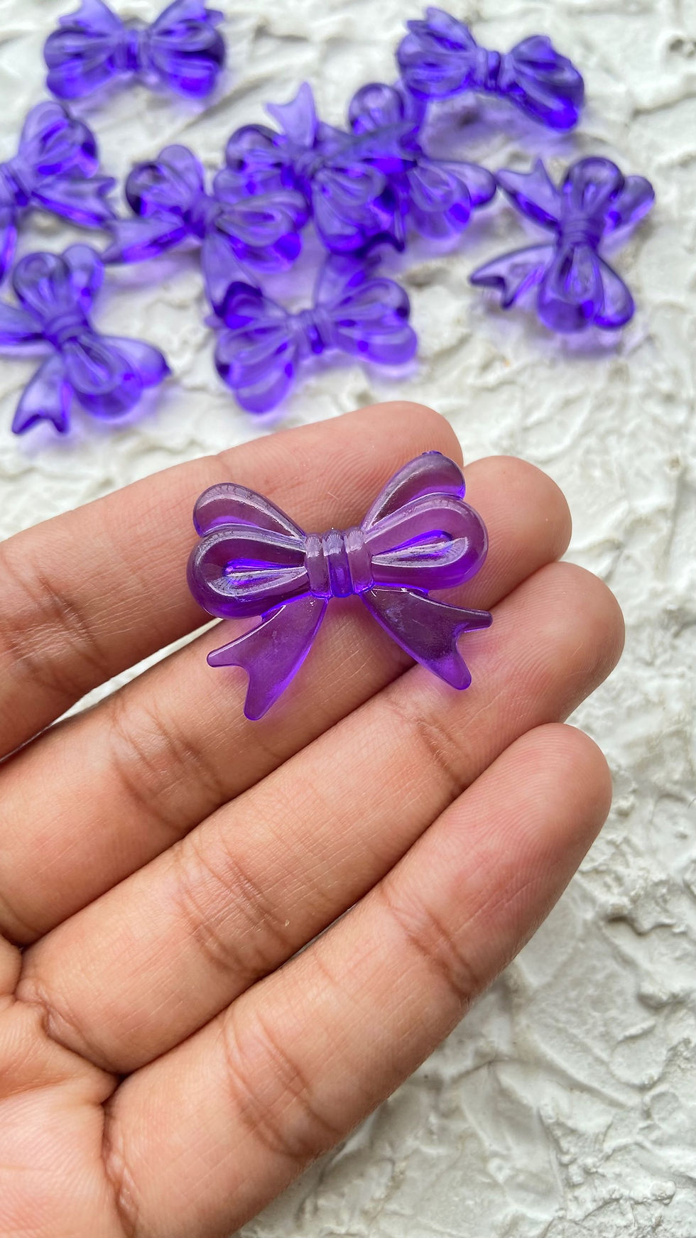 Thumbnail: Colourful acrylic bow bead (Pattern-2)