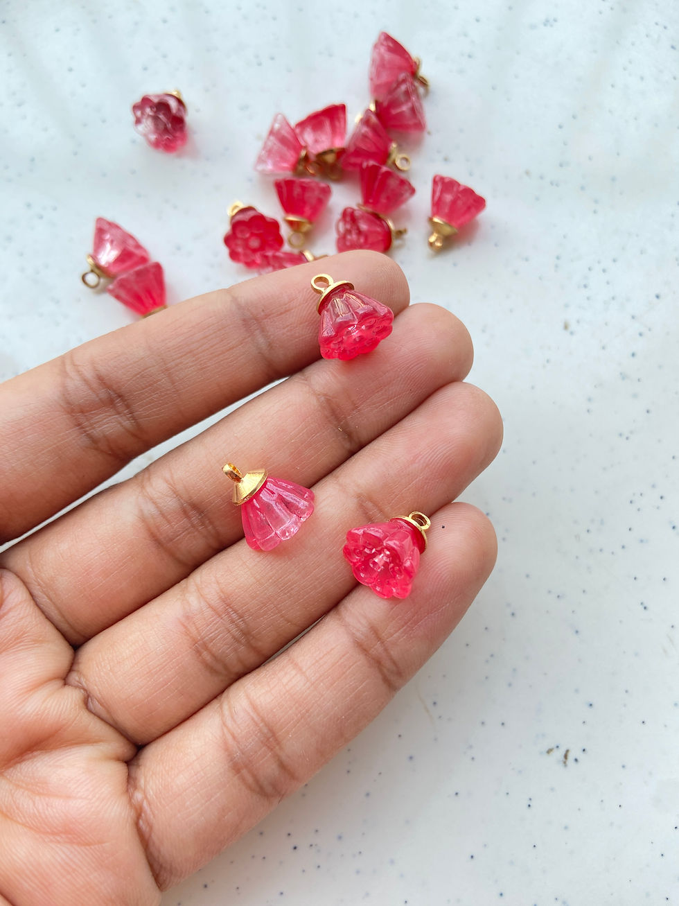 Thumbnail: Seed pod of lotus glass charm