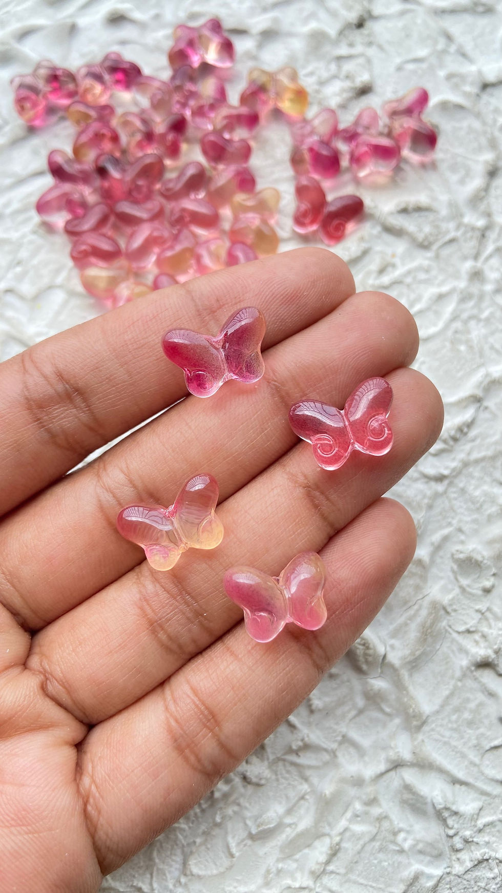 Thumbnail: Colourful glass butterfly bead