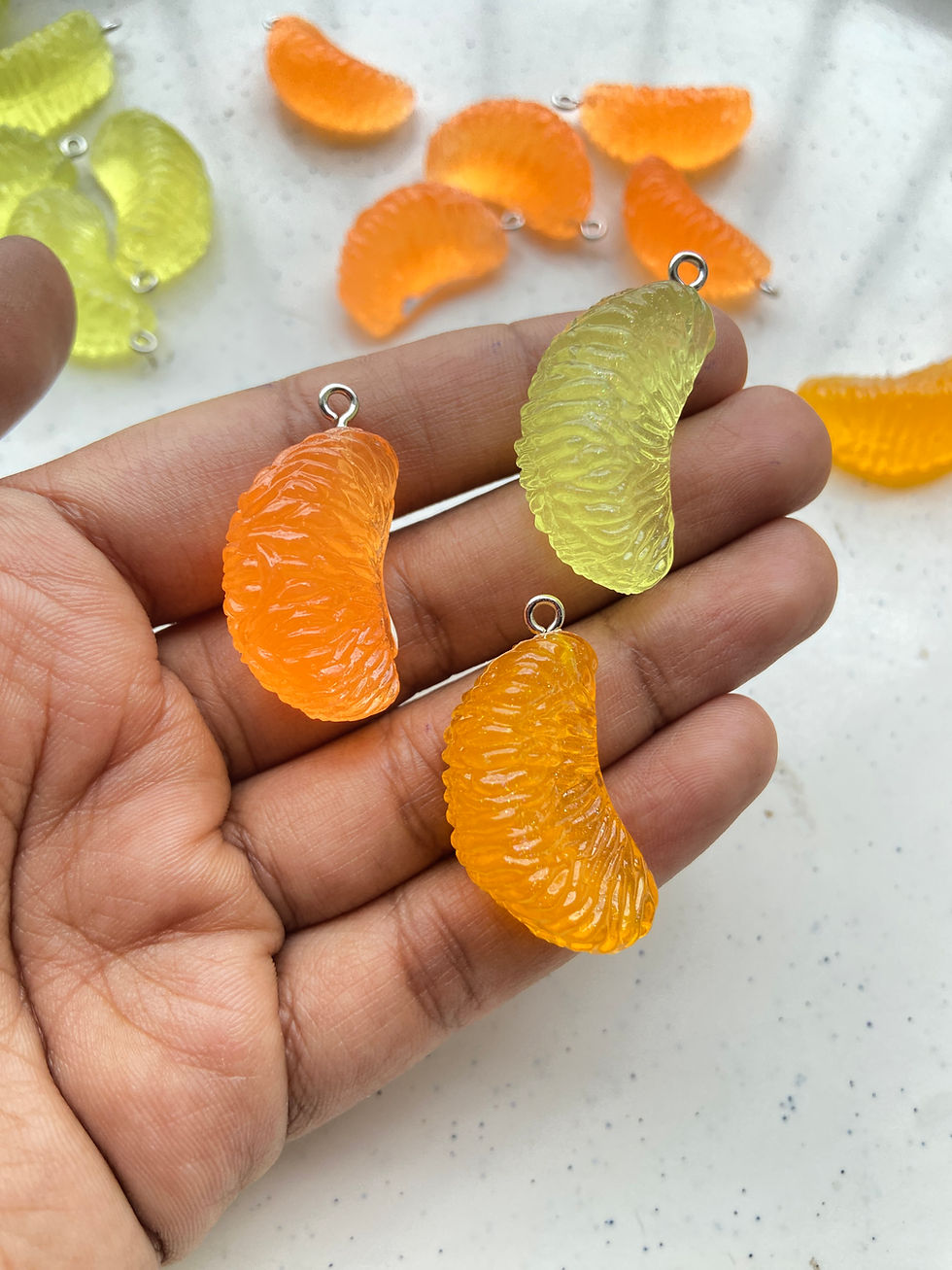 Thumbnail: Orange slice resin charm