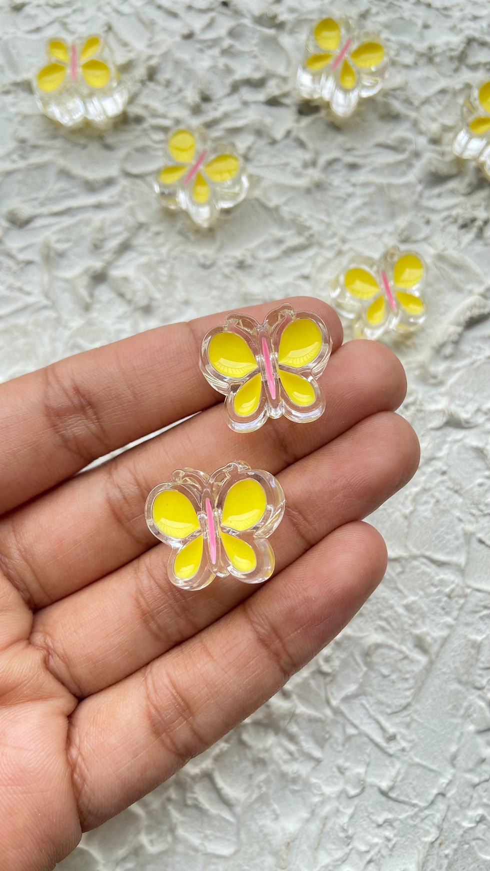 Thumbnail: Chunky butterfly acrylic beads