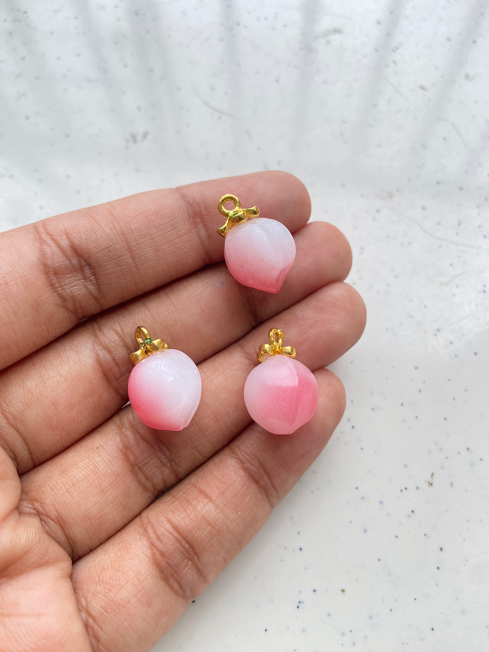 Thumbnail: Peach shape glass pendant