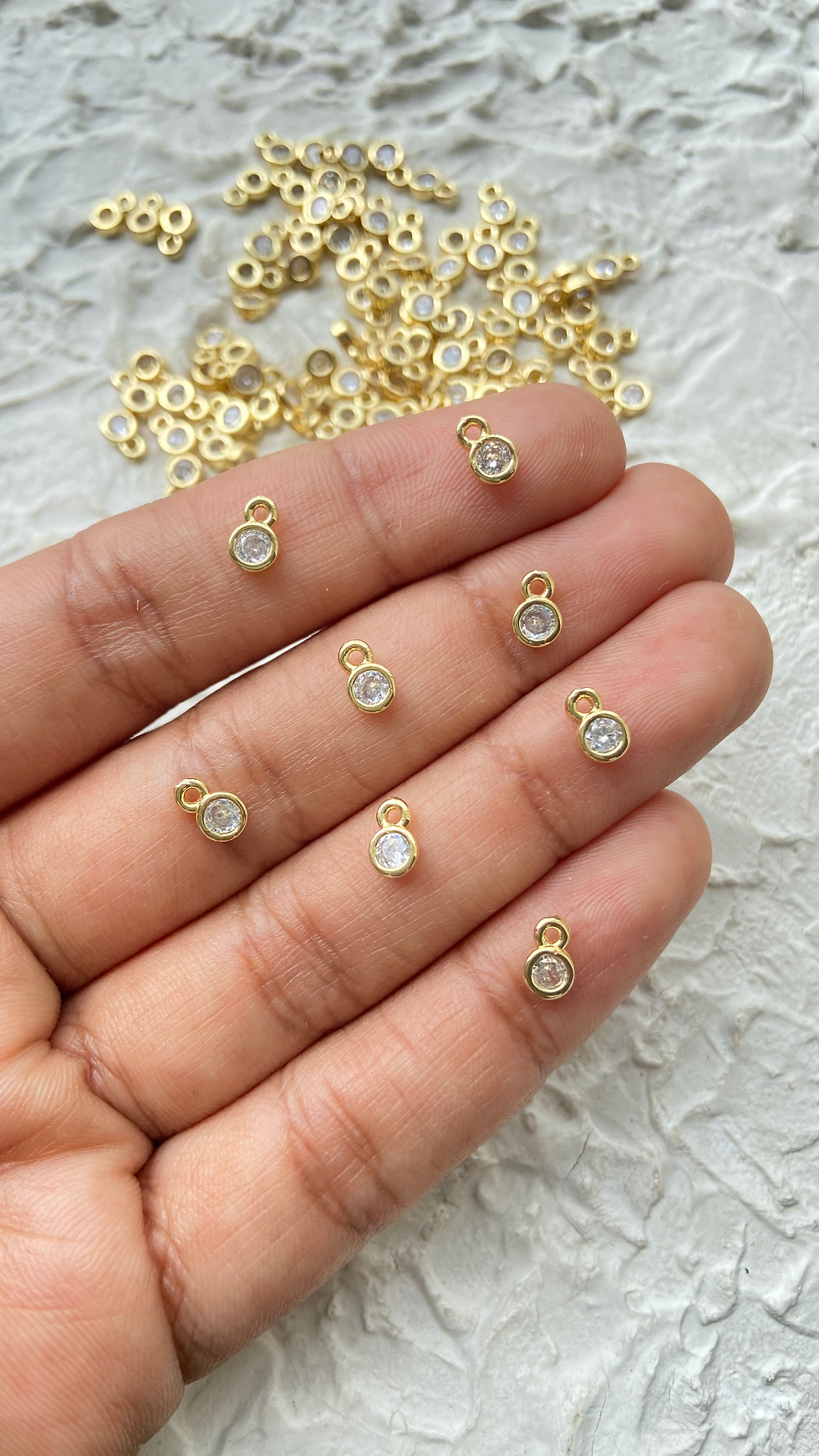 Thumbnail: Mini zircon round charm