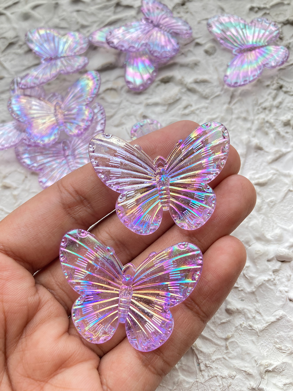 Thumbnail: Colourful acrylic butterfly charm