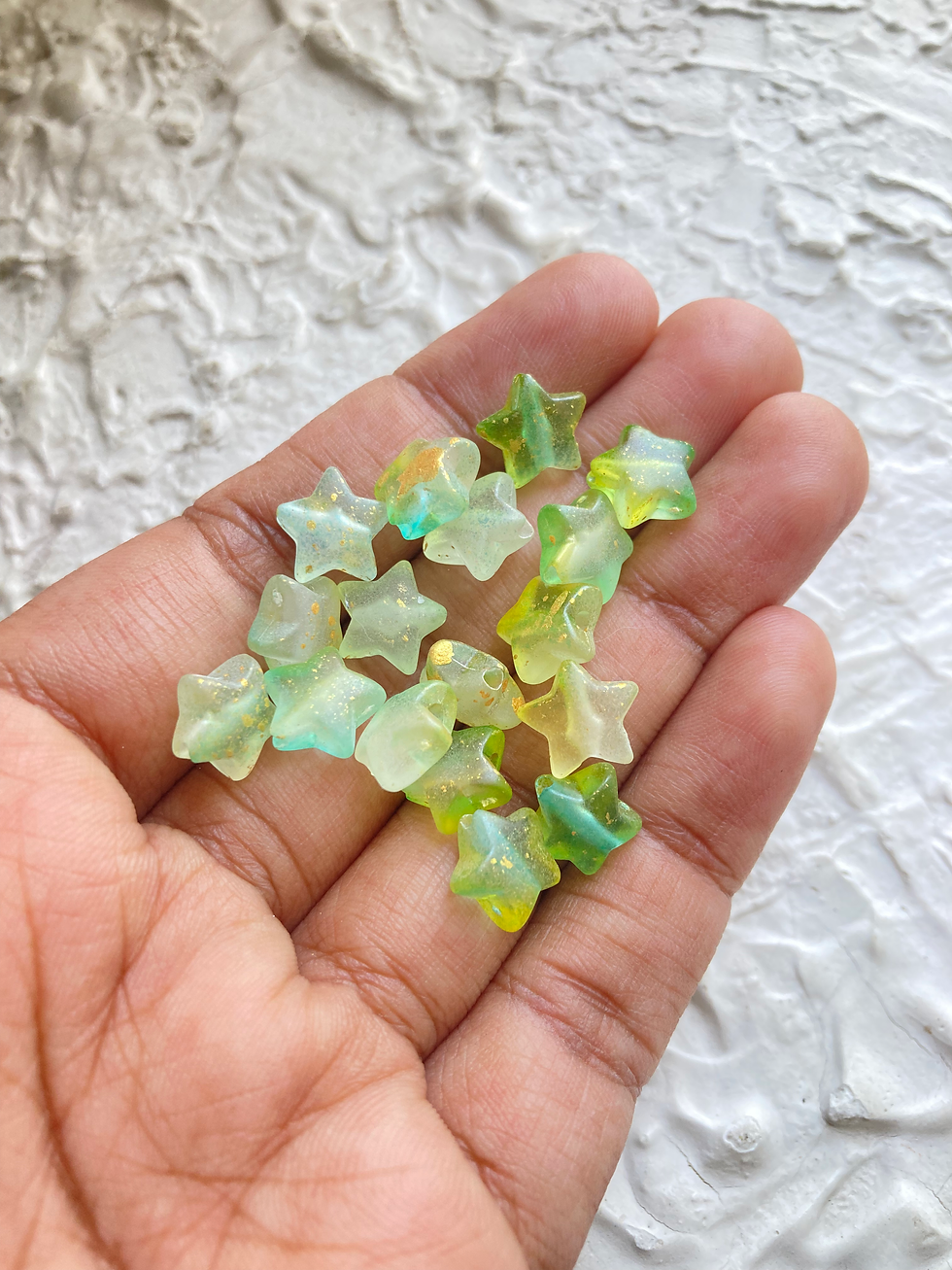 Thumbnail: Gold foil frosted star bead