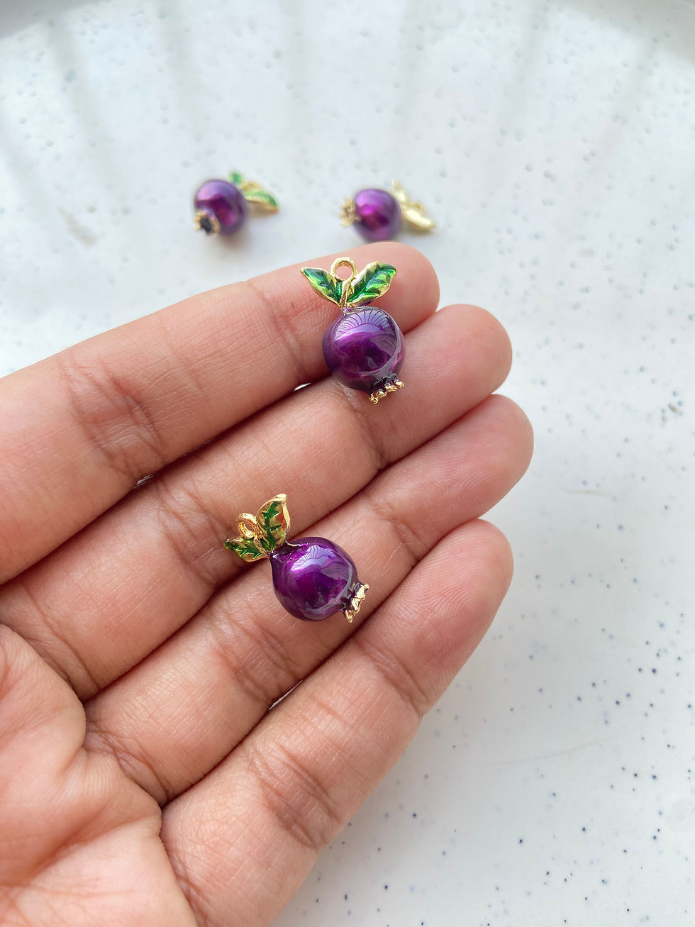 Thumbnail: Alloy 3D enamel mix fruit charm, anti-tarnish (Part-2)