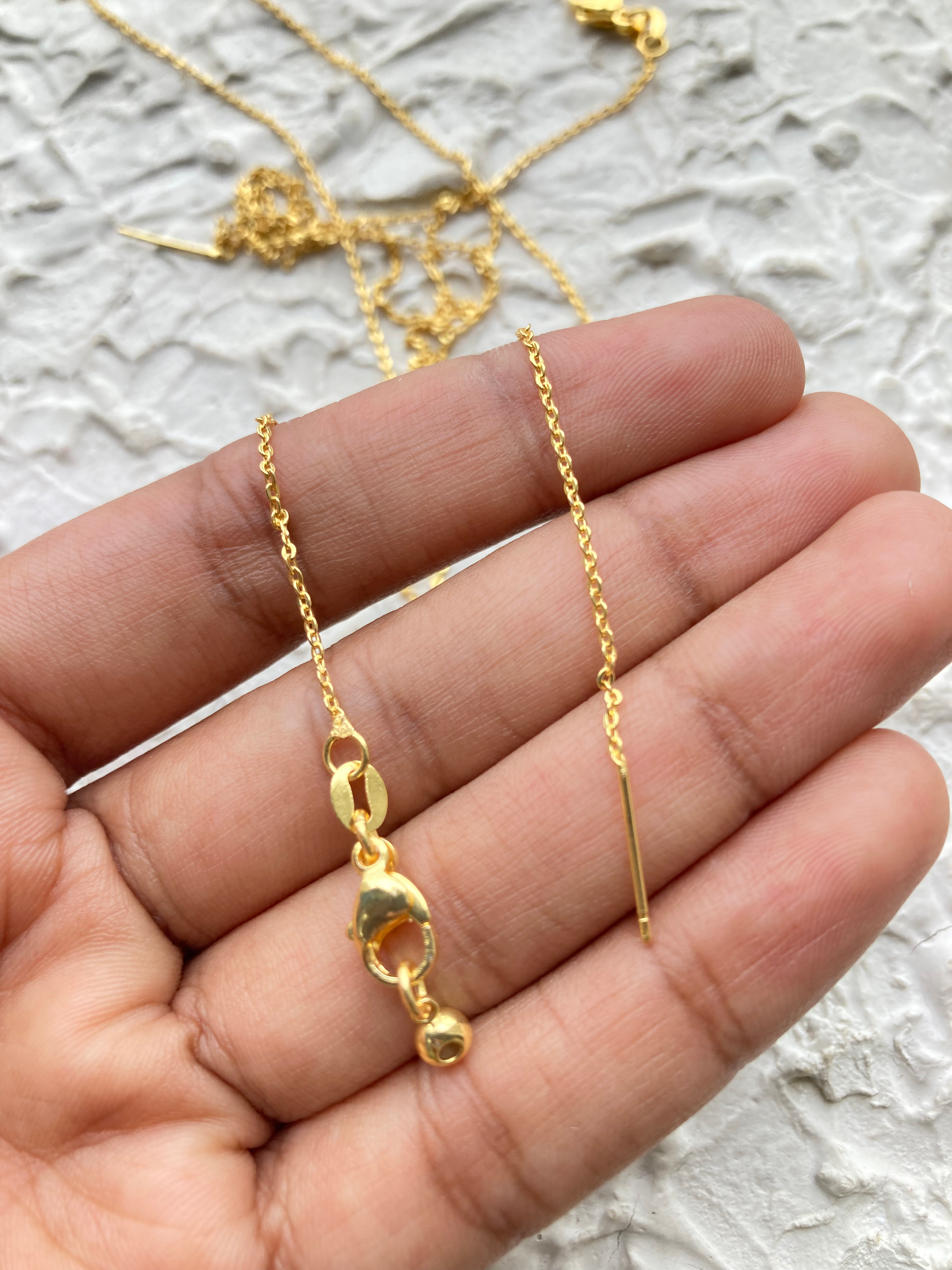 Readymade cabel chain with lobster+round bead