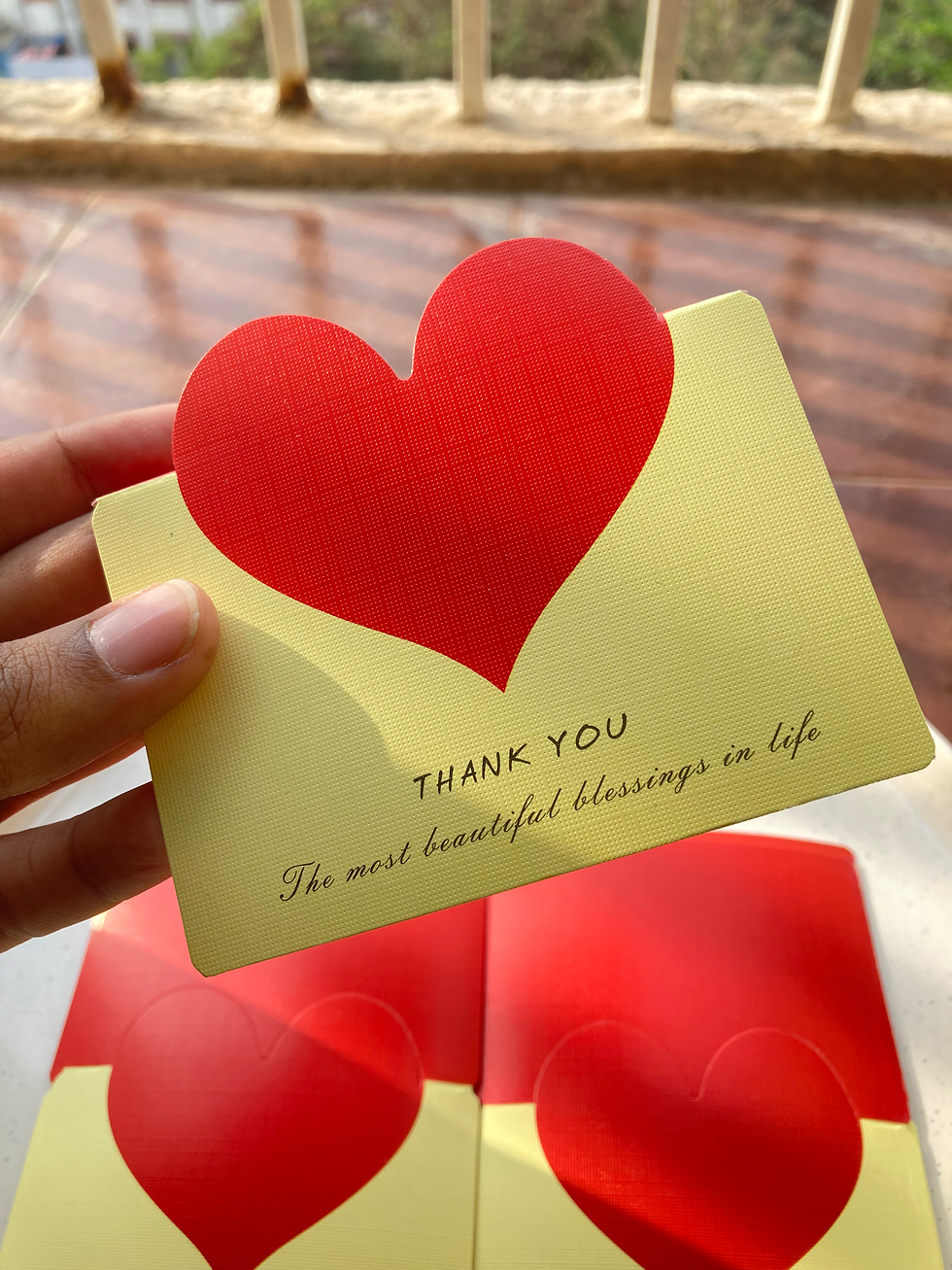 Thumbnail: Foldable thank you card with heart