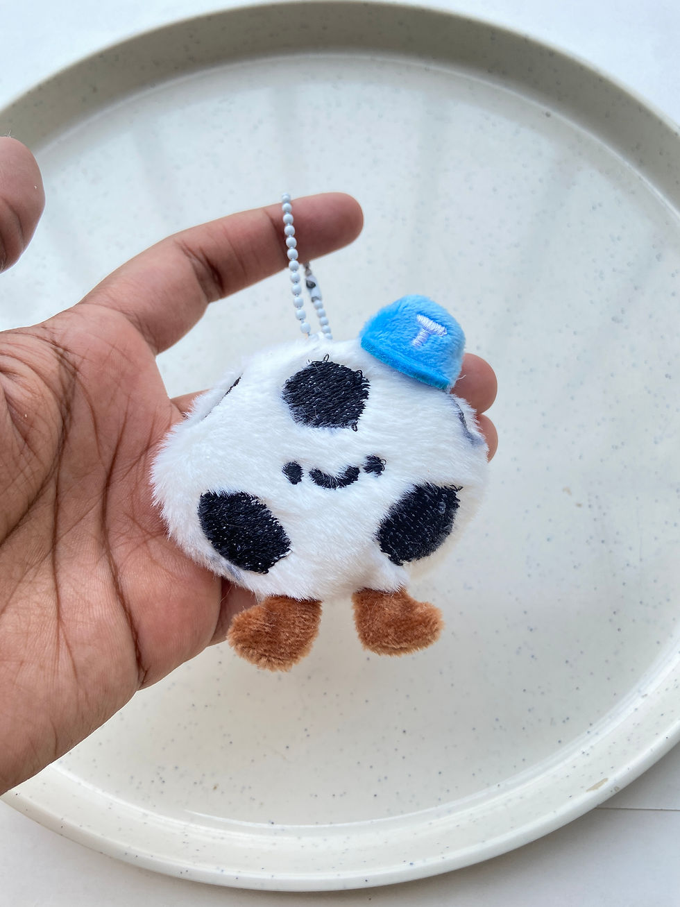 Thumbnail: Cute sports plushie with ball chain readymade keychain (1pc)