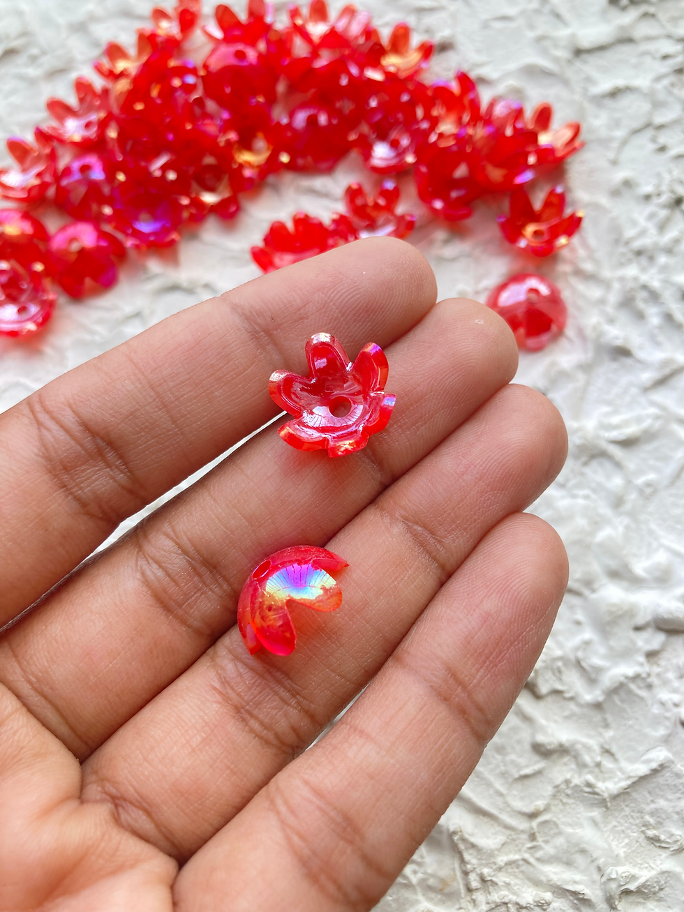 Thumbnail: Blooming flower acrylic bead cap