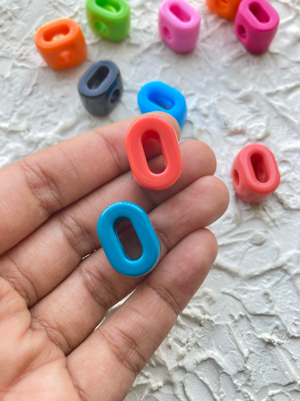 Thumbnail: Big acrylic number bead, horizontally drilled