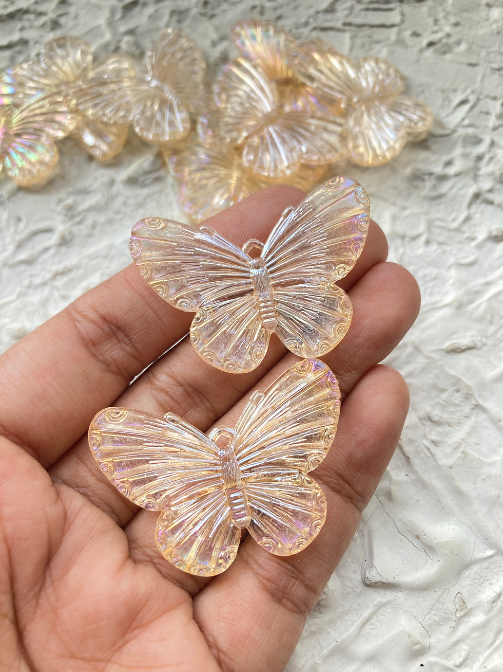 Thumbnail: Colourful acrylic butterfly charm