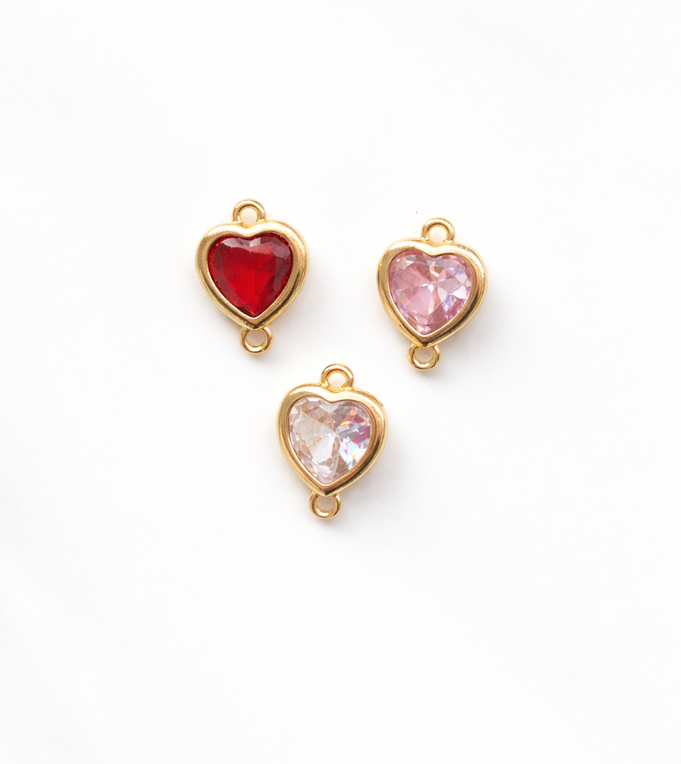 14*10*4.5mm, Heart glass connector