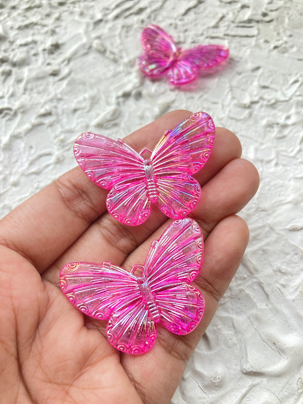 Thumbnail: Colourful acrylic butterfly charm