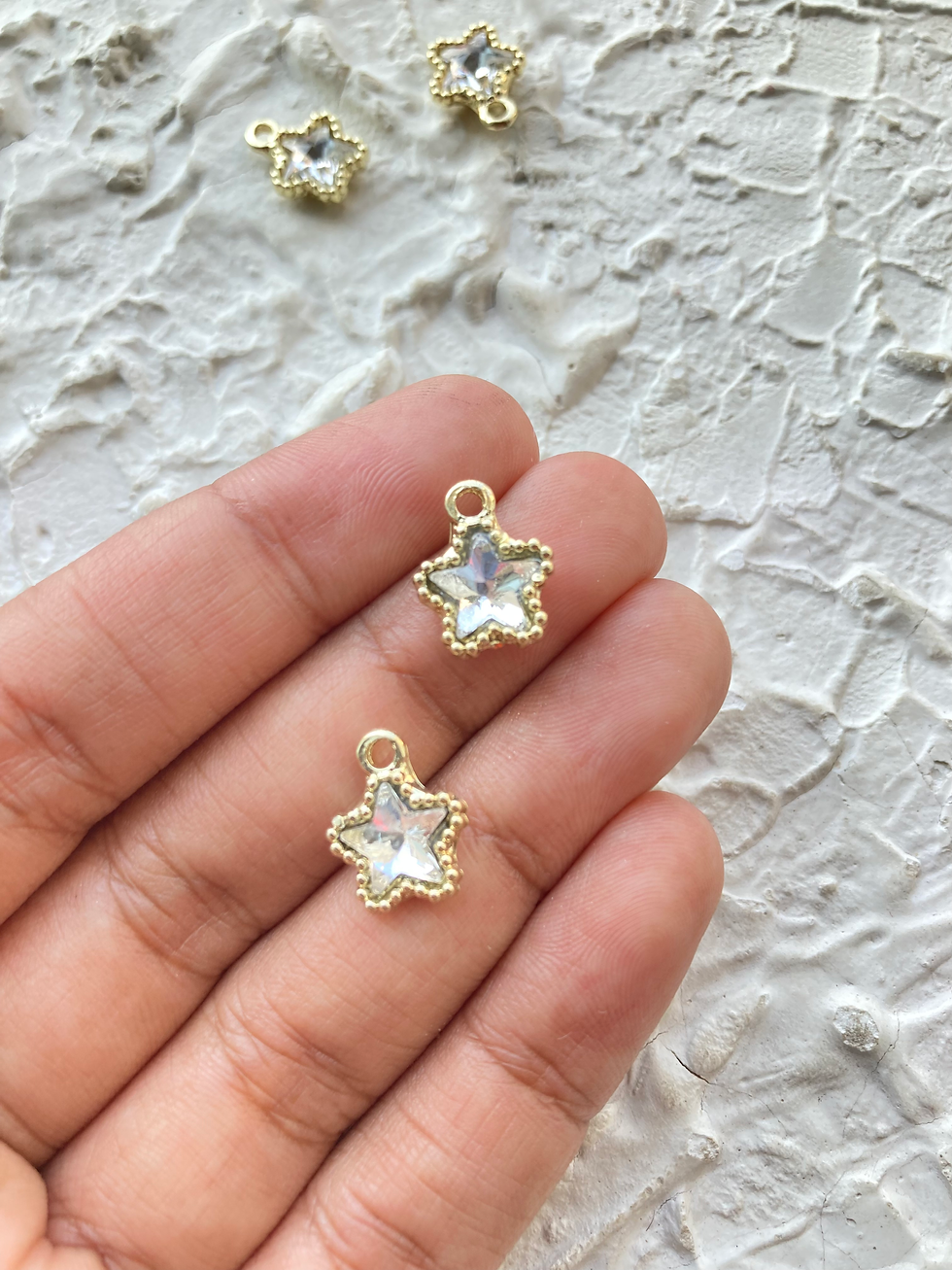 Thumbnail: Star glass with alloy frame charm